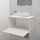 Gabinete Armário Para Banheiro Com Pia Cuba E Espelho 60cm Ba