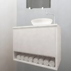 Gabinete Armário Para Banheiro Com Pia Cuba E Espelho 60cm Ba