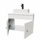 Gabinete Armário Para Banheiro Com Pia Cuba Quadrada Mármore