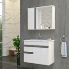 Gabinete Armario Para Banheiro Firenze Com Espelheira E Cuba