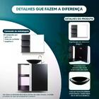 Gabinete Armário Para Banheiro Preto E Cuba + Espelho Harpia