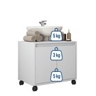 Gabinete Armário Para Banheiro Rodízios Clean Branco Perfect