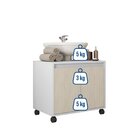 Gabinete Armário Para Banheiro Rodízios Clean Branco Perfect/