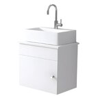 Gabinete Armário Para Banheiro Suspenso Com Cuba 44cm Branco