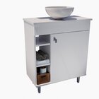 Gabinete Armário Para Banheiro Suspenso Com Cuba E Com Pés Br