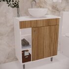 Gabinete Armário Para Banheiro Suspenso Com Cuba E Com Pés Br