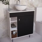 Gabinete Armário Para Banheiro Suspenso Com Cuba E Com Pés Pr