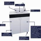 Gabinete Armário Para Banheiro Suspenso Com Espelho E Com Cub