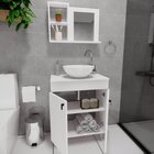 Gabinete Armário Para Banheiro Suspenso Com Espelho E Com Cub