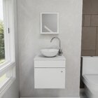 Gabinete Armário Para Banheiro Suspenso Com Pia Cuba E Espelh