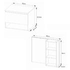 Gabinete Armário Suspenso 60 Cm Com Cuba Espelheira Estante 1