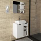 Gabinete Armário Suspenso Com Cuba Espelheira 1 Porta 1 Gavet