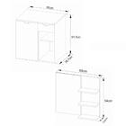 Gabinete Armário Suspenso Com Cuba Espelheira 1 Porta 1 Gavet