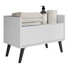 Gabinete Balcão Banheiro 80 Cm C/ Pés Retrô Multimóveis Branc