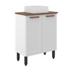 Gabinete Balcão Para Banheiro Com Pia 2 Portas 1 Prateleira N