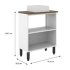 Gabinete Balcão Para Banheiro Com Pia 2 Portas 1 Prateleira N