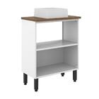 Gabinete Balcão Para Banheiro Com Pia 2 Portas 1 Prateleira N