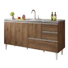 Gabinete Balcão Para Pia 150 Cm Com Gavetão Castanho