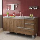 Gabinete Balcão Para Pia 150 Cm Com Gavetão Castanho