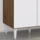 Gabinete Balcão Para Pia 150 Cm Com Gavetão Castanho Branco