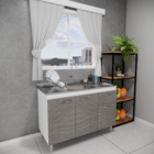 Gabinete Balcão Para Pia Cozinha Armário Com Gavetas 120cm -