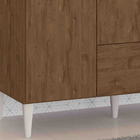 Gabinete Balcão Para Pia De 1,20 Mt Milla Com Gavetão Castanho