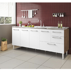 Gabinete Balcão Para Pia De 1,80  Metro Com Gavetão Castanho