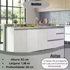 Gabinete Balcão Para Pia De 2 Metros Com 3 Portas E 3 Gavetas