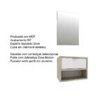 Gabinete Banheiro 1 Gaveta E Espelho Barrique E Branco