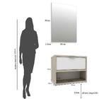 Gabinete Banheiro 1 Gaveta E Espelho Barrique E Branco