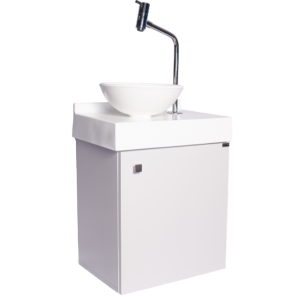 Gabinete Banheiro 1 Porta Aurora Trama Sobreposta - Branca