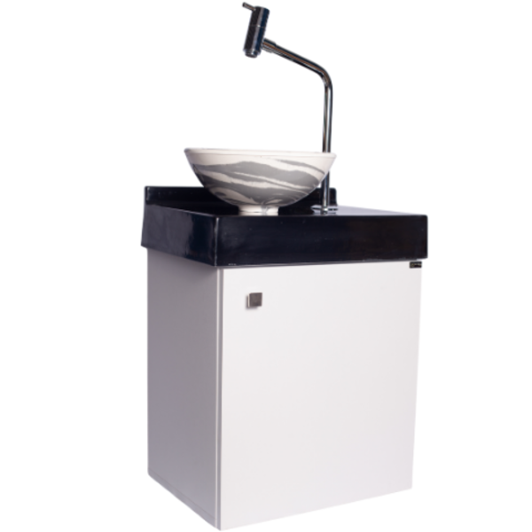 Gabinete Banheiro 1 Porta Aurora Trama Sobreposta - Rjd. Cinz