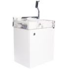 Gabinete Banheiro 1 Porta Branco Ártico Embutida - Rjd Preto