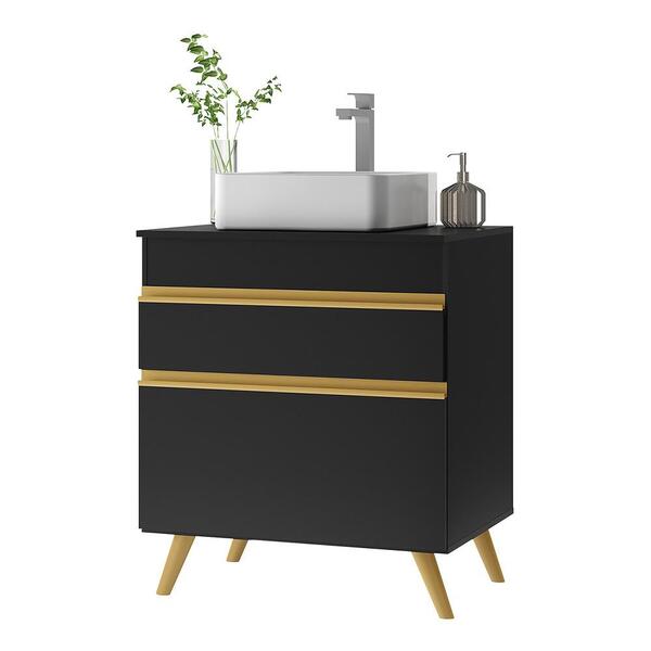 Gabinete Banheiro 1 Porta E 1 Gaveta Retrô 70cm Multimóveis V