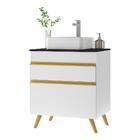 Gabinete Banheiro 1 Porta E 1 Gaveta Retrô 70cm Multimóveis V