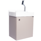 Gabinete Banheiro 1 Porta Gianduia Trama Embutida - Branca