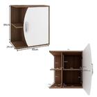 Gabinete Banheiro 1 Porta Sem Cuba Nogal