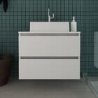 Gabinete Banheiro 2 Gavetas 60cm Suspenso Multimóveis Cr10087