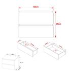 Gabinete Banheiro 2 Gavetas 60cm Suspenso Multimóveis Vcr10087