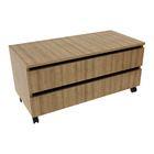 Gabinete Banheiro 2 Gavetas Com Rodízios 80cm Multimóveis Cr1