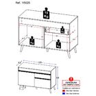 Gabinete Banheiro 2 Portas E 1 Gaveta Retrô 120cm Multimóveis