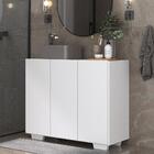 Gabinete Banheiro 3 Portas 90cm Multimóveis Mp5031 Branco