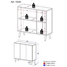 Gabinete Banheiro 3 Portas Retrô 90cm Multimóveis V5030