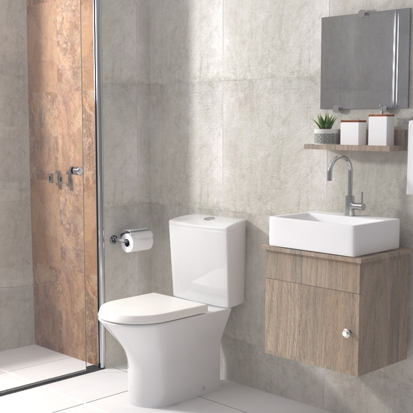 Gabinete Banheiro 44cm Msqd Arezzo Canela - Barbaresco & Prado