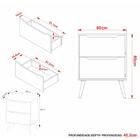Gabinete Banheiro 60cm 2 Gavetas Retrô Multimóveis Cr10119
