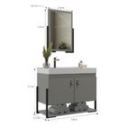 Gabinete Banheiro 60cm 2 Portas Com Cuba E Espelheira Multimó