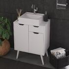 Gabinete Banheiro 60cm 2 Portas E 1 Gaveta Retrô Multimóveis