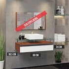 Gabinete Banheiro 60cm Ametista Natura/branco