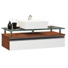 Gabinete Banheiro 60cm Ametista Natura/branco