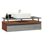 Gabinete Banheiro 60cm Ametista Natura/rovere